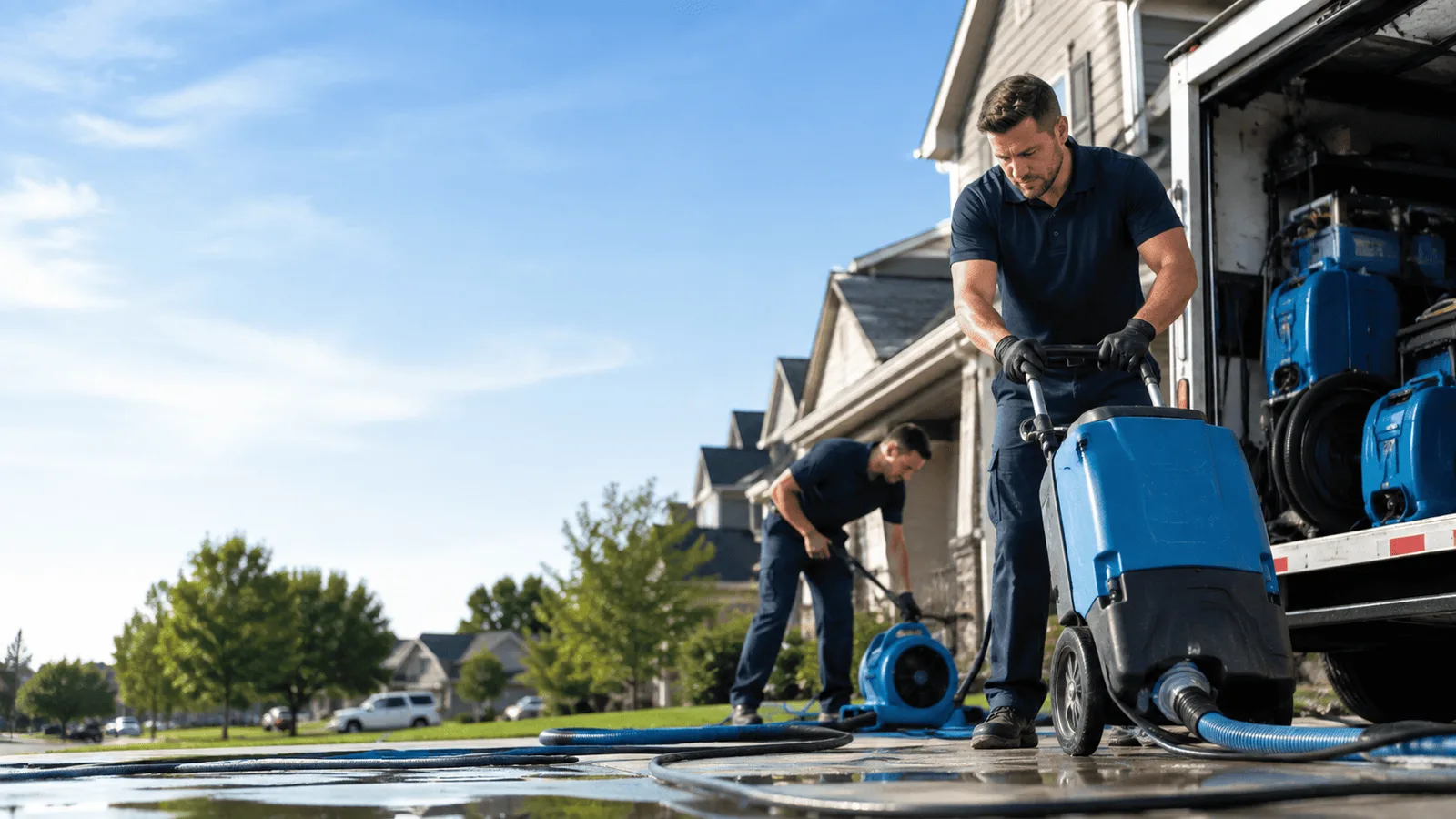 Dehumidification being performed in Butte Des Morts, WI